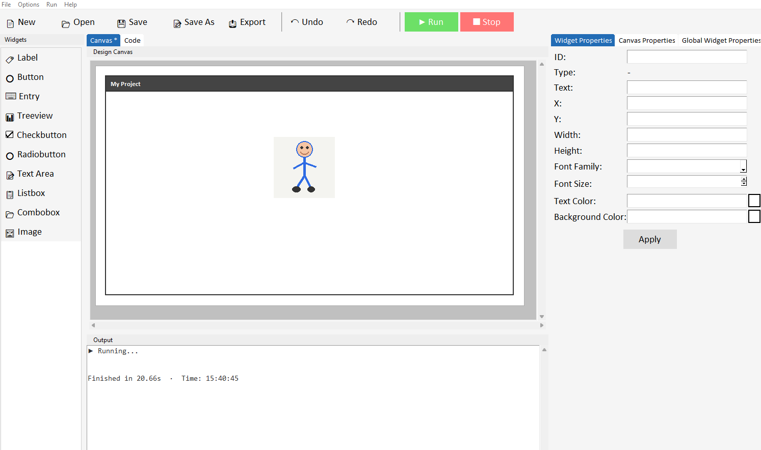 Clicking Image, file picker opens, image appears on canvas