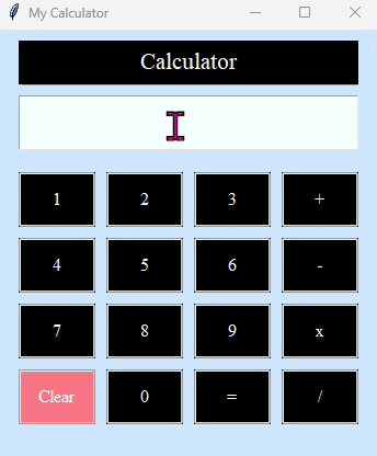 Expression typed, equals clicked, result appears in entry