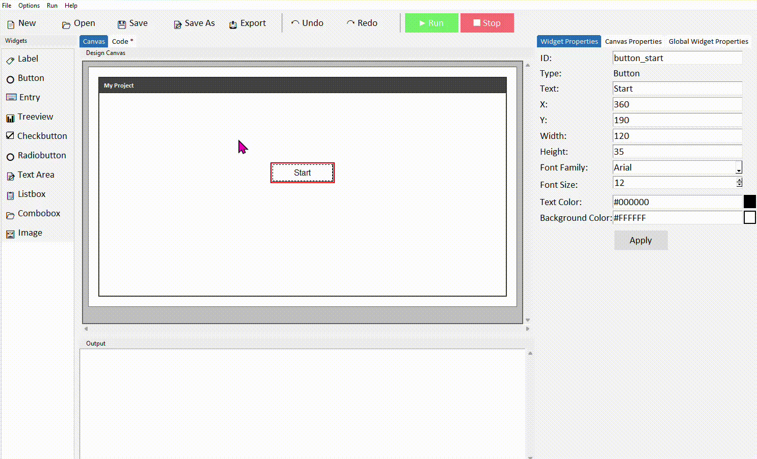 Clicking the button, welcome messagebox appears