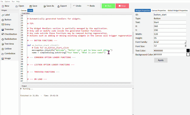 Name dialog followed by age dialog in sequence