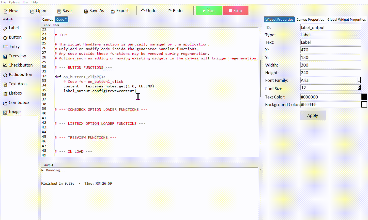 Content being read from text area then cleared